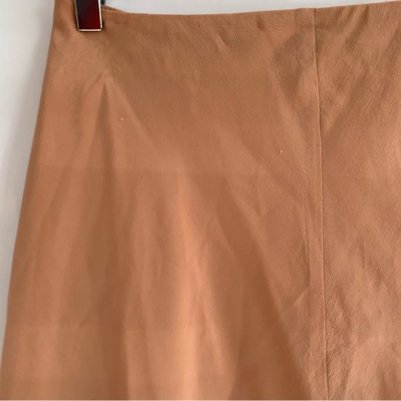 Eileen Fisher bias cut silk midi skirt clay blush terra cotta - Picture 2 of 10